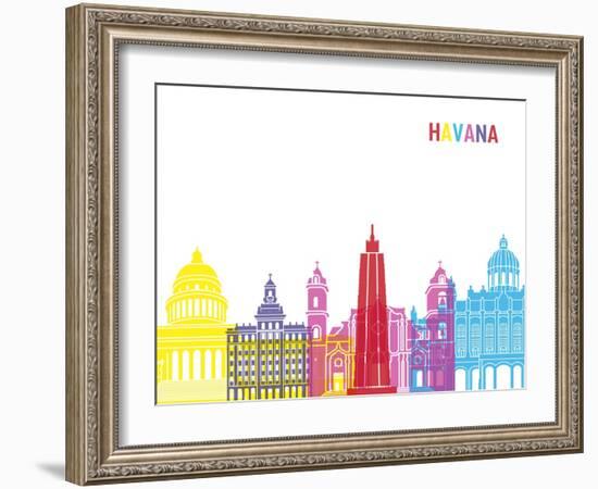 Havana Skyline Pop-paulrommer-Framed Art Print