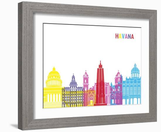 Havana Skyline Pop-paulrommer-Framed Art Print