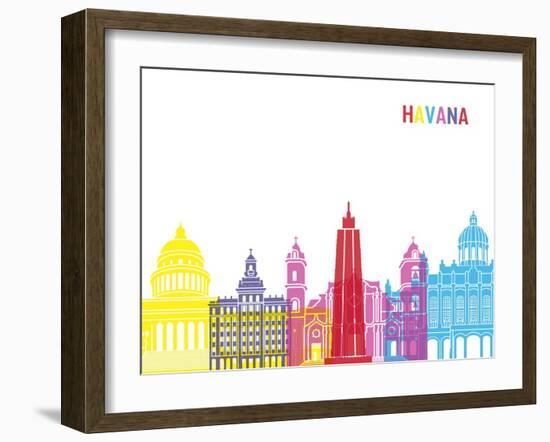 Havana Skyline Pop-paulrommer-Framed Art Print