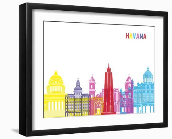 Havana Skyline Pop-paulrommer-Framed Art Print