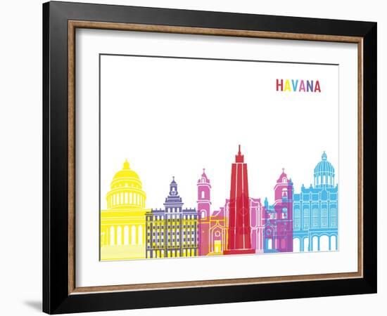 Havana Skyline Pop-paulrommer-Framed Art Print