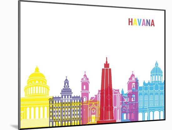 Havana Skyline Pop-paulrommer-Mounted Art Print