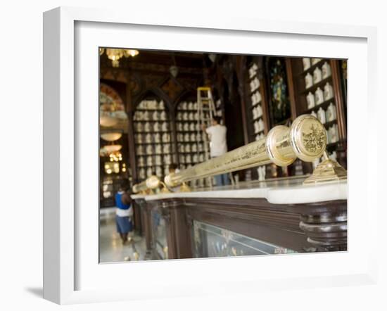 Havana, Traditional Pharmacy, Taquechel on Calle Obispo, Havana Vieja, Cuba, Cuba-Paul Harris-Framed Photographic Print