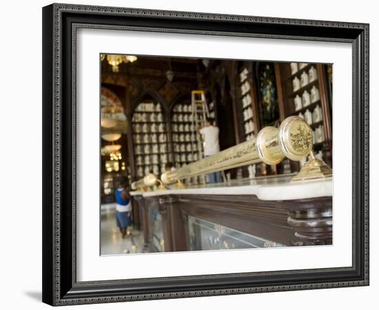 Havana, Traditional Pharmacy, Taquechel on Calle Obispo, Havana Vieja, Cuba, Cuba-Paul Harris-Framed Photographic Print