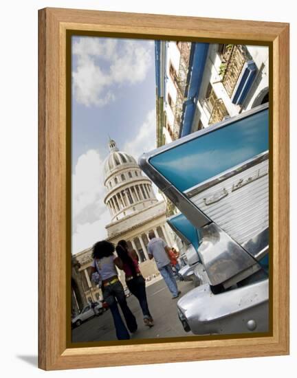 Havana, Vintage American Cars, Havana, Cuba-Paul Harris-Framed Premier Image Canvas