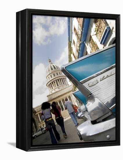 Havana, Vintage American Cars, Havana, Cuba-Paul Harris-Framed Premier Image Canvas