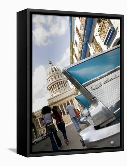 Havana, Vintage American Cars, Havana, Cuba-Paul Harris-Framed Premier Image Canvas