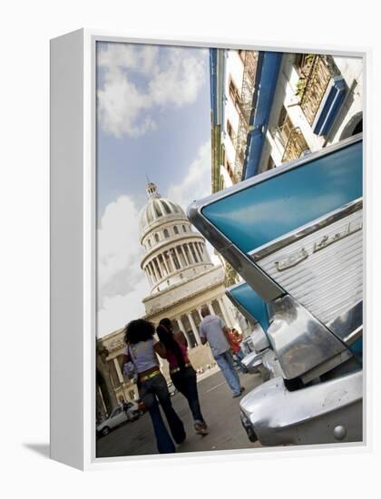 Havana, Vintage American Cars, Havana, Cuba-Paul Harris-Framed Premier Image Canvas