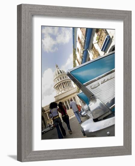 Havana, Vintage American Cars, Havana, Cuba-Paul Harris-Framed Photographic Print