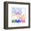 Havana Watercolor Street Map-NaxArt-Framed Stretched Canvas