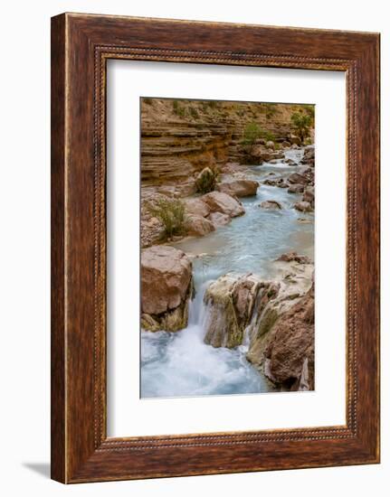 Havasu Creek. Mineral Colored Water. Grand Canyon. Arizona. USA-Tom Norring-Framed Photographic Print