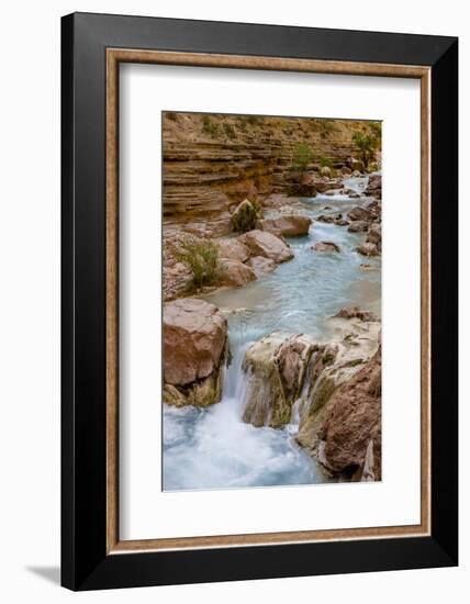 Havasu Creek. Mineral Colored Water. Grand Canyon. Arizona. USA-Tom Norring-Framed Photographic Print