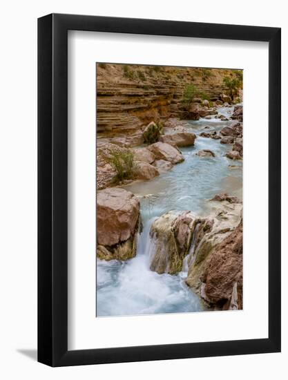 Havasu Creek. Mineral Colored Water. Grand Canyon. Arizona. USA-Tom Norring-Framed Photographic Print