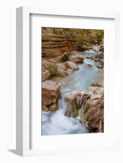 Havasu Creek. Mineral Colored Water. Grand Canyon. Arizona. USA-Tom Norring-Framed Photographic Print