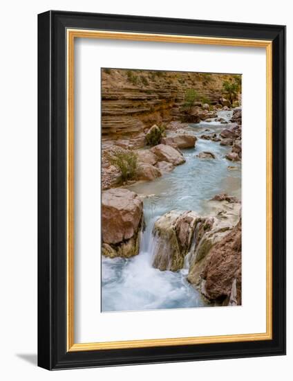 Havasu Creek. Mineral Colored Water. Grand Canyon. Arizona. USA-Tom Norring-Framed Photographic Print