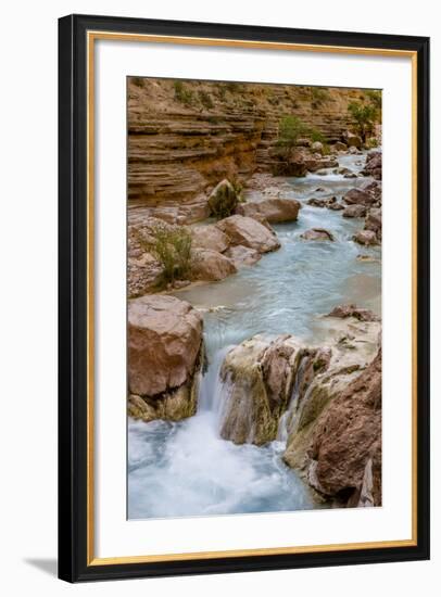 Havasu Creek. Mineral Colored Water. Grand Canyon. Arizona. USA-Tom Norring-Framed Photographic Print