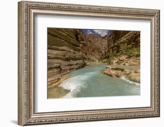 Havasu Creek. Mineral Colored Water. Grand Canyon. Arizona. USA-Tom Norring-Framed Photographic Print