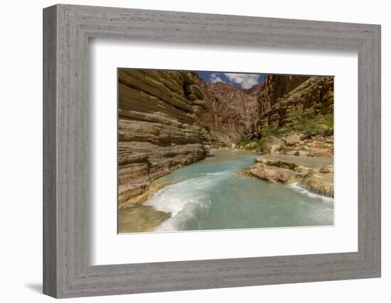 Havasu Creek. Mineral Colored Water. Grand Canyon. Arizona. USA-Tom Norring-Framed Photographic Print