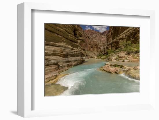 Havasu Creek. Mineral Colored Water. Grand Canyon. Arizona. USA-Tom Norring-Framed Photographic Print