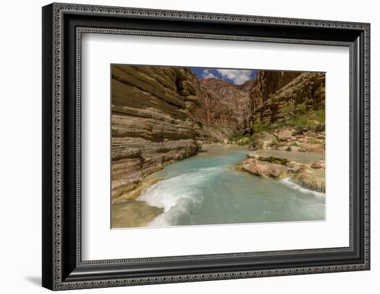 Havasu Creek. Mineral Colored Water. Grand Canyon. Arizona. USA-Tom Norring-Framed Photographic Print