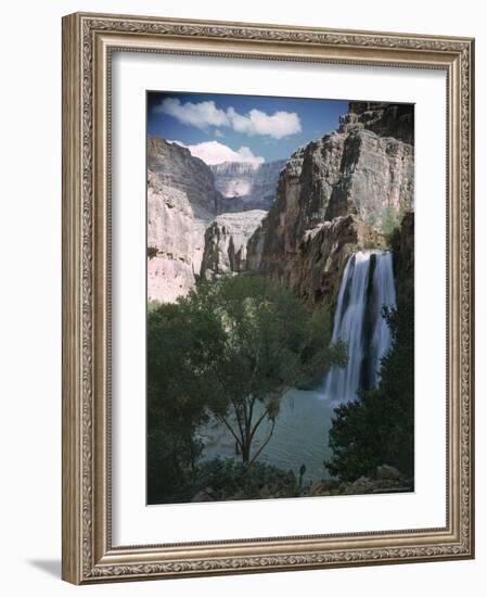 Havasu Waterfall in Grand Canyon National Park-Frank Scherschel-Framed Photographic Print