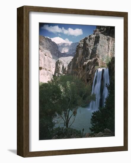 Havasu Waterfall in Grand Canyon National Park-Frank Scherschel-Framed Photographic Print