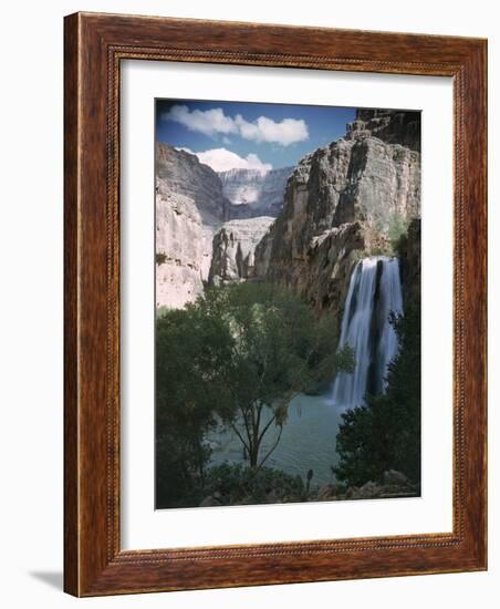 Havasu Waterfall in Grand Canyon National Park-Frank Scherschel-Framed Photographic Print