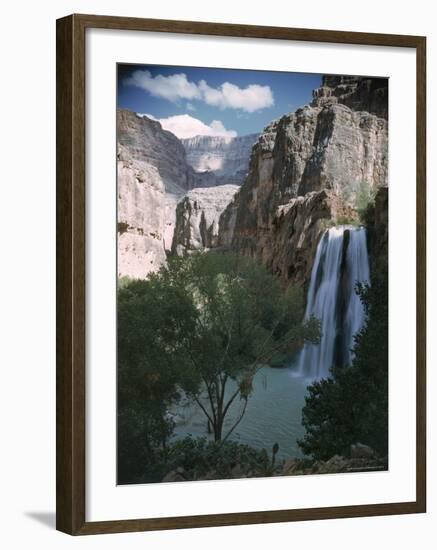 Havasu Waterfall in Grand Canyon National Park-Frank Scherschel-Framed Photographic Print