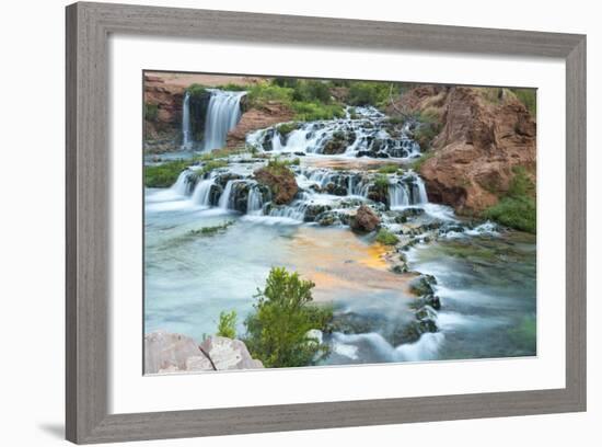 Havasu Waterfall on the Havasupai Reservation in Arizona, USA-Chuck Haney-Framed Photographic Print