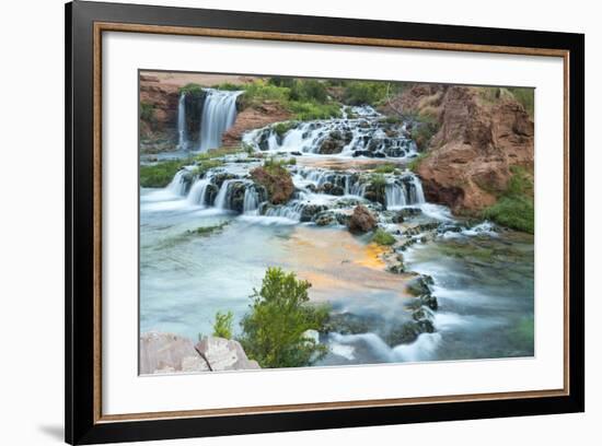 Havasu Waterfall on the Havasupai Reservation in Arizona, USA-Chuck Haney-Framed Photographic Print