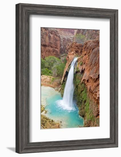 Havasu Waterfall on the Havasupai Reservation in Arizona, USA-Chuck Haney-Framed Photographic Print