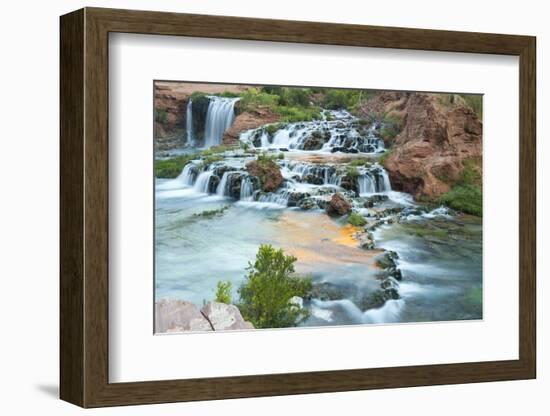 Havasu Waterfall on the Havasupai Reservation in Arizona, USA-Chuck Haney-Framed Photographic Print