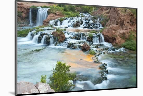 Havasu Waterfall on the Havasupai Reservation in Arizona, USA-Chuck Haney-Mounted Photographic Print