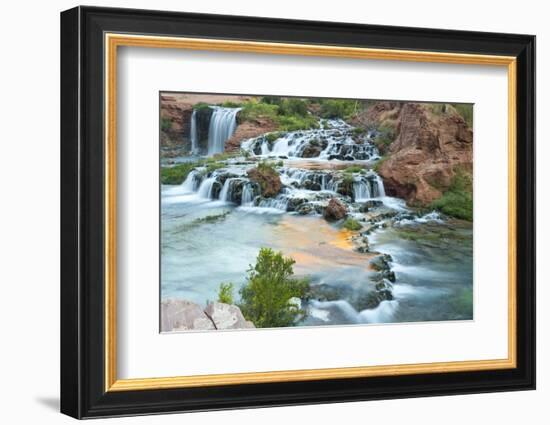 Havasu Waterfall on the Havasupai Reservation in Arizona, USA-Chuck Haney-Framed Photographic Print