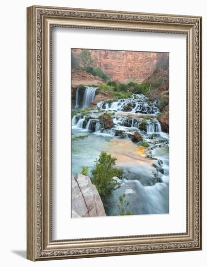 Havasu Waterfall on the Havasupai Reservation in Arizona, USA-Chuck Haney-Framed Photographic Print