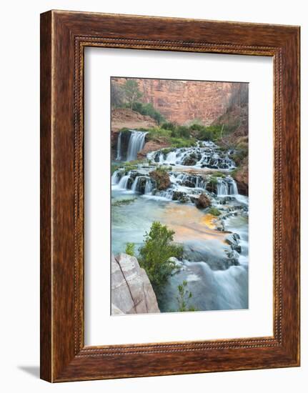 Havasu Waterfall on the Havasupai Reservation in Arizona, USA-Chuck Haney-Framed Photographic Print