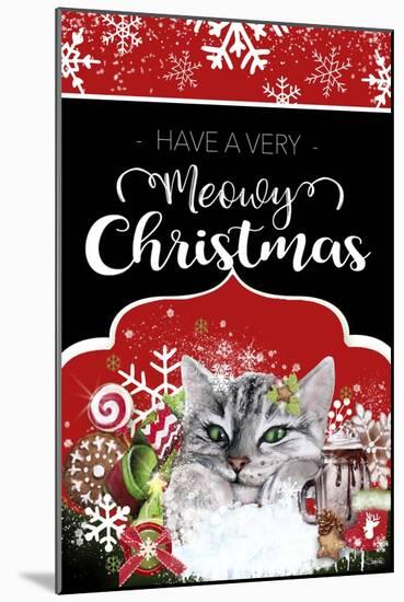 Have a Very Meowy Christmas - Flag Sign-Sheena Pike Art And Illustration-Mounted Giclee Print