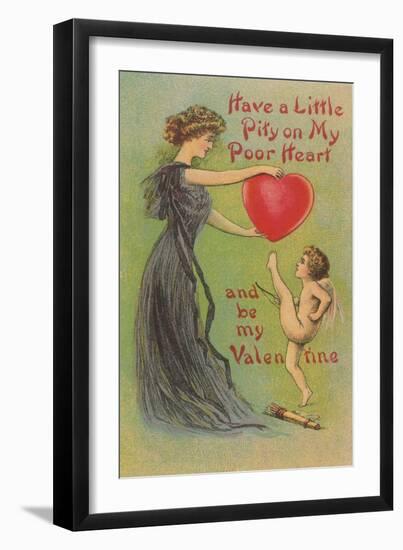 Have Pity on my Heart, Victorian Valentine-null-Framed Art Print