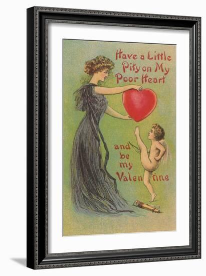 Have Pity on my Heart, Victorian Valentine-null-Framed Art Print