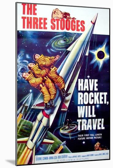 Have Rocket, Will Travel, On the Rocket, From Top: Moe Howard. Larry Fine, Joe Derita, 1959-null-Mounted Art Print