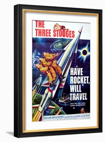 Have Rocket, Will Travel, On the Rocket, From Top: Moe Howard. Larry Fine, Joe Derita, 1959-null-Framed Art Print