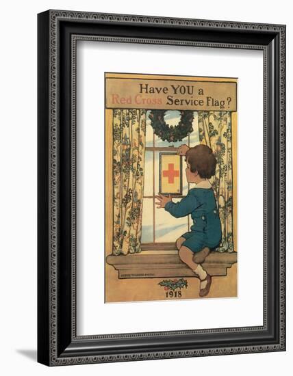 Have You A Red Cross Service Flag?-Lawrence Beall Smith-Framed Art Print