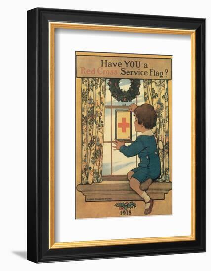 Have You A Red Cross Service Flag?-Lawrence Beall Smith-Framed Art Print