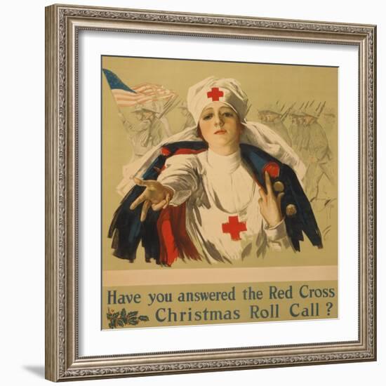 Have You Answered the Red Cross Christmas Roll Call?-Harrison Fisher-Framed Giclee Print