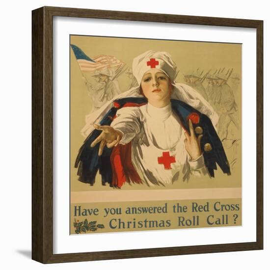 Have You Answered the Red Cross Christmas Roll Call?-Harrison Fisher-Framed Giclee Print