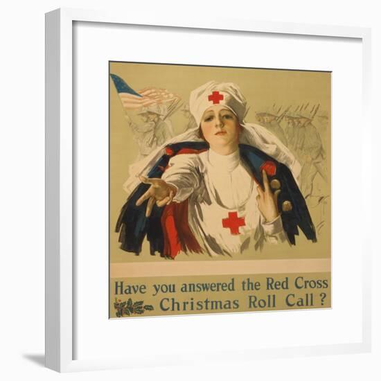 Have You Answered the Red Cross Christmas Roll Call?-Harrison Fisher-Framed Giclee Print