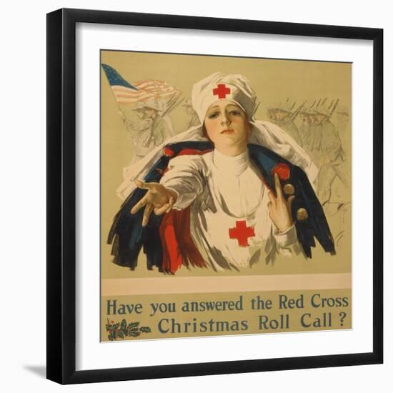 Have You Answered the Red Cross Christmas Roll Call?-Harrison Fisher-Framed Giclee Print