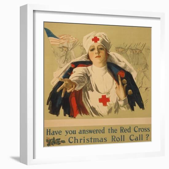 Have You Answered the Red Cross Christmas Roll Call?-Harrison Fisher-Framed Giclee Print