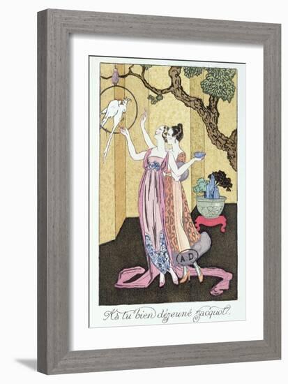 Have You Had a Good Dinner, Jacquot?', 1919-Georges Barbier-Framed Giclee Print