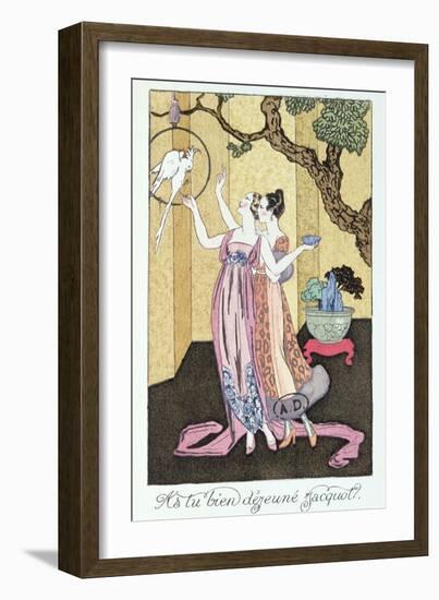 Have You Had a Good Dinner, Jacquot?', 1919-Georges Barbier-Framed Giclee Print